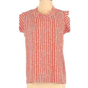 CAbi size XS orange -pink short sleeve blouse in excellent condition